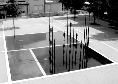 1 Racines aeriennes, fountain & sculptures, aluminium, commissioned by Satigny, Geneva*