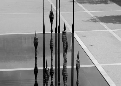2 Racines aeriennes, fountain & sculptures, aluminium, commissioned by Satigny, Geneva*