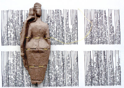 6 Connect, PVC , black clay, China ink, 50 X 70 cm*