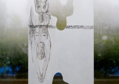 7 Voici plus de mille ans, mylar, China ink, pastel, 25X300cm