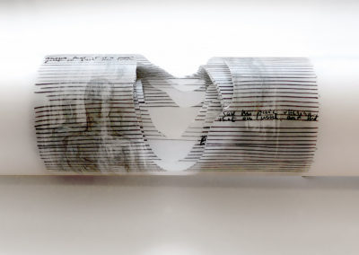 8 On the morrow, mylar, China ink, pastel 150X30cm